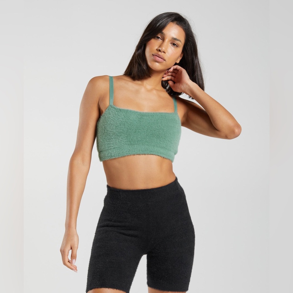 Gymshark Green bra fuzzy